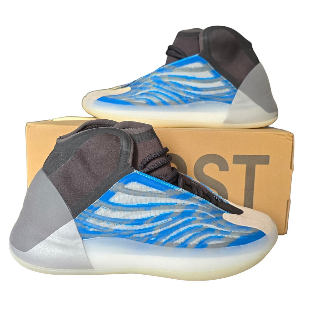 Adidas Yeezy QNTM‎ Sz 6 Teal Blue Sneakers Athletic Lifestyle Shoes small flaw